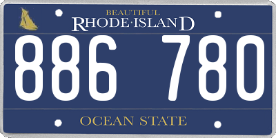 RI license plate 886780