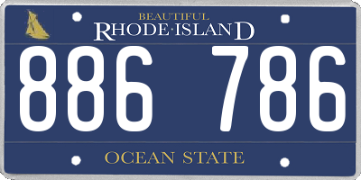 RI license plate 886786