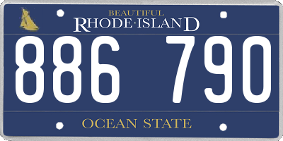 RI license plate 886790