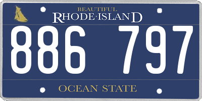 RI license plate 886797