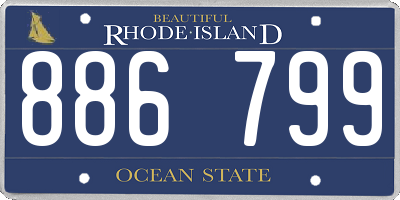 RI license plate 886799