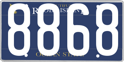 RI license plate 8868