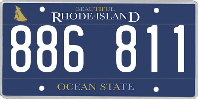 RI license plate 886811