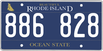 RI license plate 886828