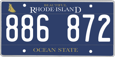 RI license plate 886872
