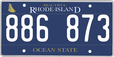 RI license plate 886873