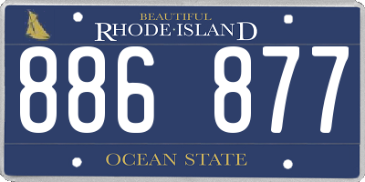 RI license plate 886877