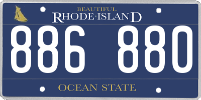 RI license plate 886880