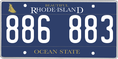 RI license plate 886883