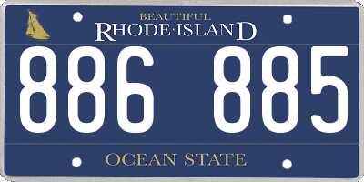 RI license plate 886885