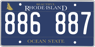 RI license plate 886887
