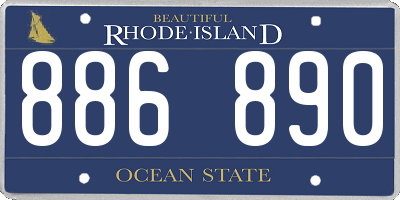 RI license plate 886890