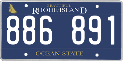 RI license plate 886891