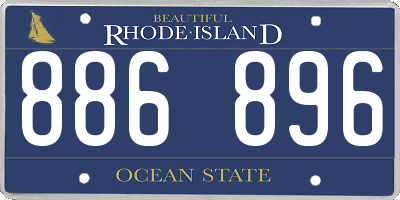 RI license plate 886896