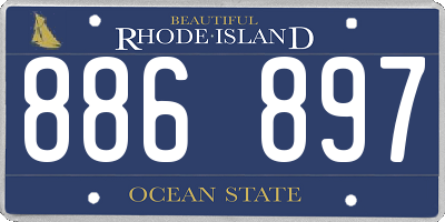 RI license plate 886897