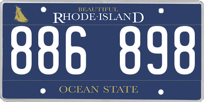 RI license plate 886898
