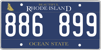 RI license plate 886899