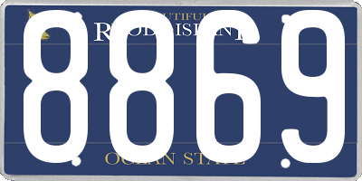 RI license plate 8869