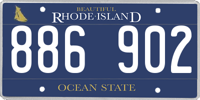 RI license plate 886902