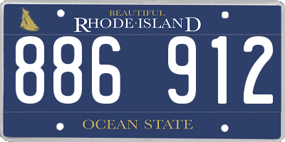 RI license plate 886912