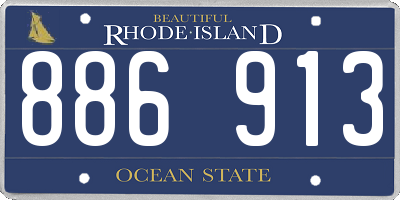 RI license plate 886913