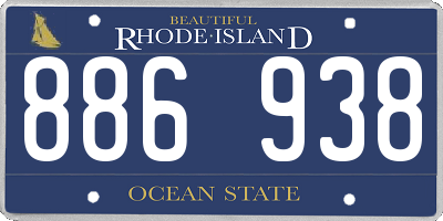 RI license plate 886938