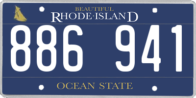 RI license plate 886941