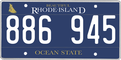 RI license plate 886945