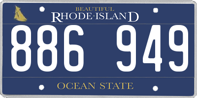 RI license plate 886949