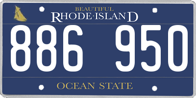 RI license plate 886950