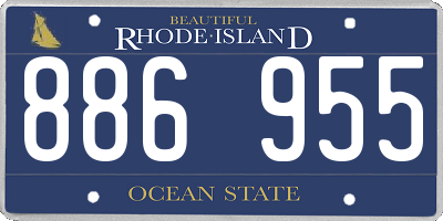 RI license plate 886955