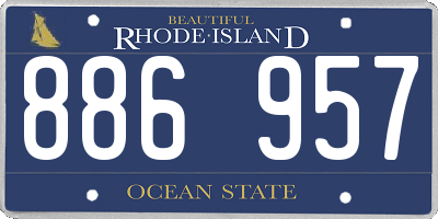 RI license plate 886957