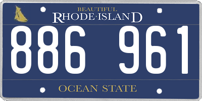 RI license plate 886961
