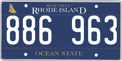 RI license plate 886963