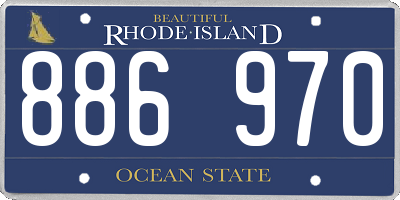 RI license plate 886970