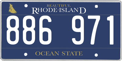 RI license plate 886971