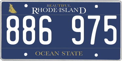RI license plate 886975