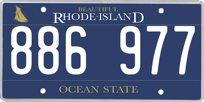 RI license plate 886977