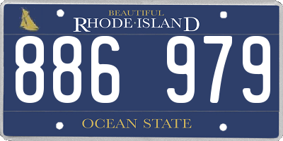 RI license plate 886979