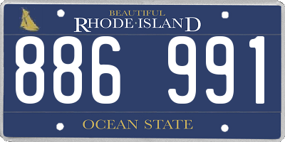 RI license plate 886991