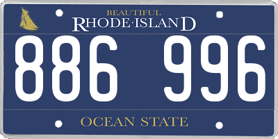 RI license plate 886996
