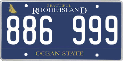 RI license plate 886999