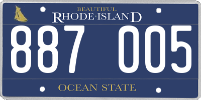 RI license plate 887005