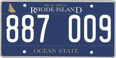 RI license plate 887009