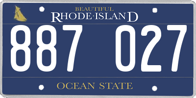 RI license plate 887027