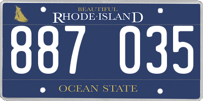 RI license plate 887035