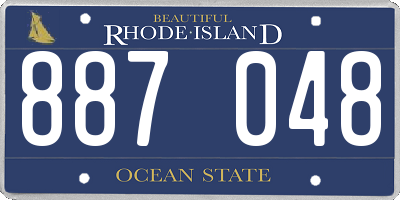 RI license plate 887048