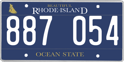 RI license plate 887054