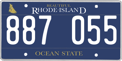 RI license plate 887055