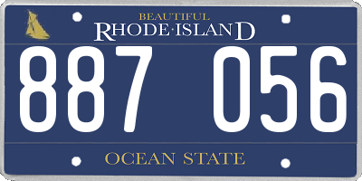 RI license plate 887056
